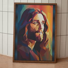 Jesus Coloreel Embroidery Design Photo Frame Mockup