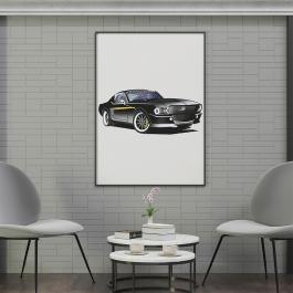 Ford Mustang Car Coloreel Design Photo Frame Mockup