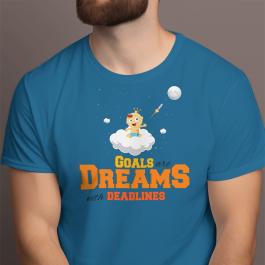 Goals Are Dreams With Deadline Vector Design T-shirt Mockup