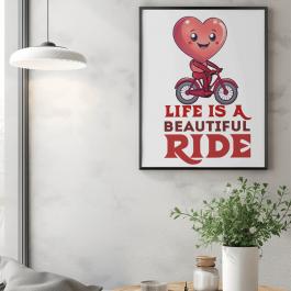 Life Is Beautiful Ride Vector Art Photo Frame Mockup