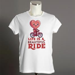 Life Is Beautiful Ride Vector Art Photo T-shirt Mockup