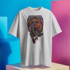 Dragon coloreel Embroidery Design Hoodie mockup T-shirt Mockup