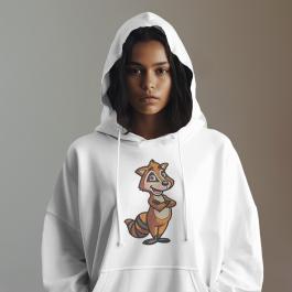 Raccoon Machine Embroidery Design Hoodie mockup