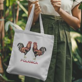 Cock Machine Embroidery Design Tote Bag Mockup