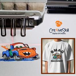 Tow Mater Car Digitized Embroidery Design - Cre8iveSkill