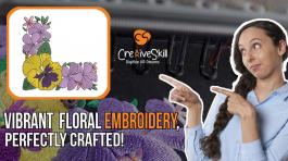 Floral Corner Border Embroidery Design - Cre8iveskill