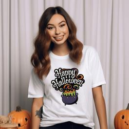 Happy Halloween Bubbling Cauldron Vector Design-Cre8iveskill