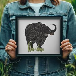 Buffalo Embroidery Design-Cre8iveskill