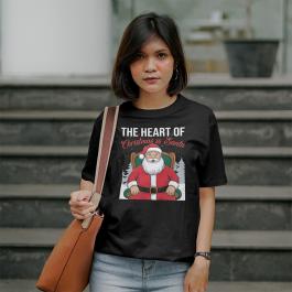 The Heart Of Christmas Is Santa Vector Design T-Shirt Mockup  Cre8iveSkill