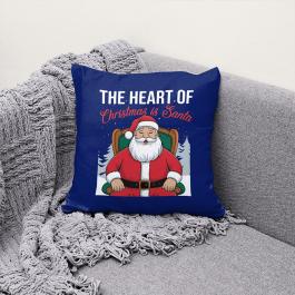 The Heart Of Christmas Is Santa Vector Design Cousion Cover Mockup  Cre8iveSkill