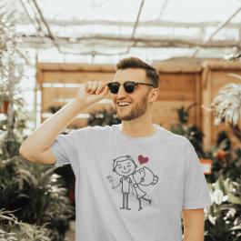 Romantic Couple Line Art Embroidery Design | Cre8iveskill