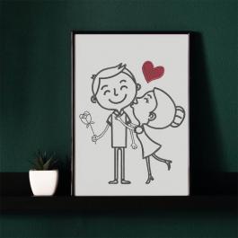 Shop Romantic Couple Line Art Embroidery Design | Cre8iveskill
