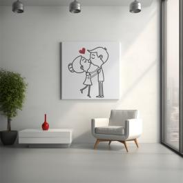 Valentine Embroidery Design  Couple Lineart-Cre8iveskill