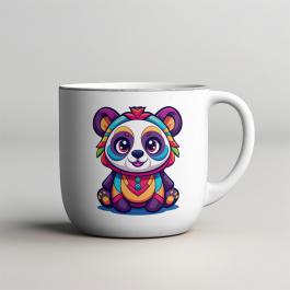 Colorful Chibi Panda Vector Design-Cre8iveskill