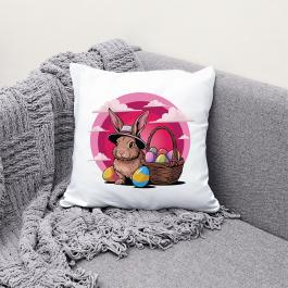 Bunny With Easter Egg Basket Vector Design By Cre8iveskill