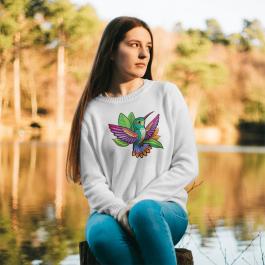Colorful Hummingbird Vector Artwork