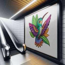 Colorful Hummingbird Vector Artwork - cRE8IVESKILL