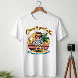 Cheers to Good Vibes Vector Design - Cre8iveskill