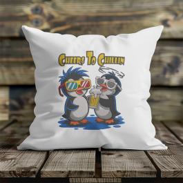 Chillin Cheers Penguins Embroidery Design