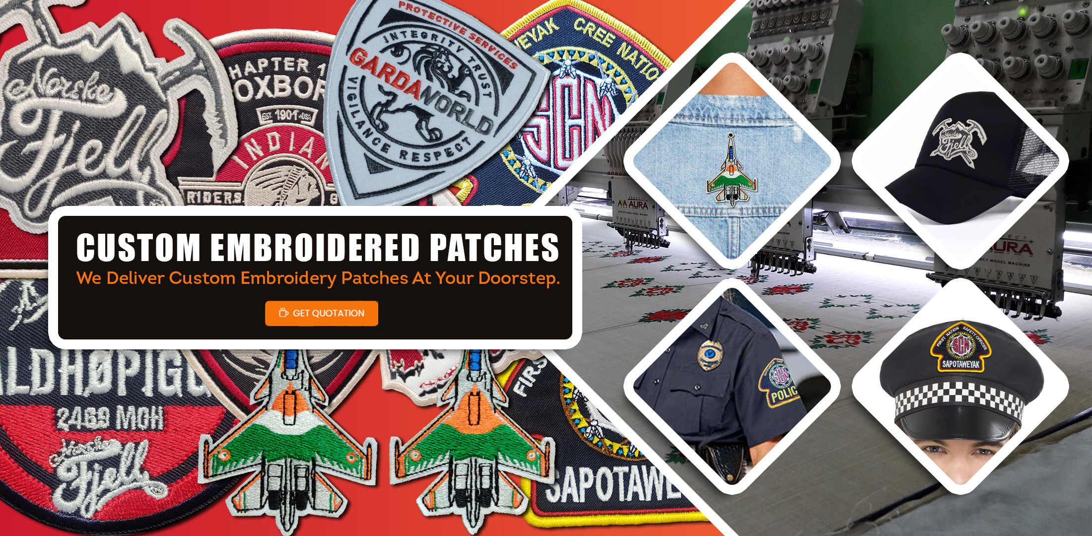 Custom embroidered patches