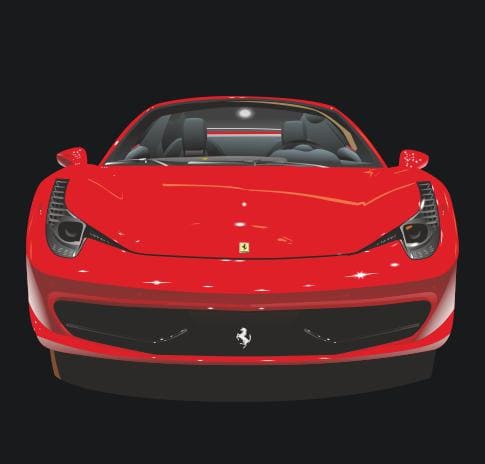 Raster red car after - Cre8iveskill