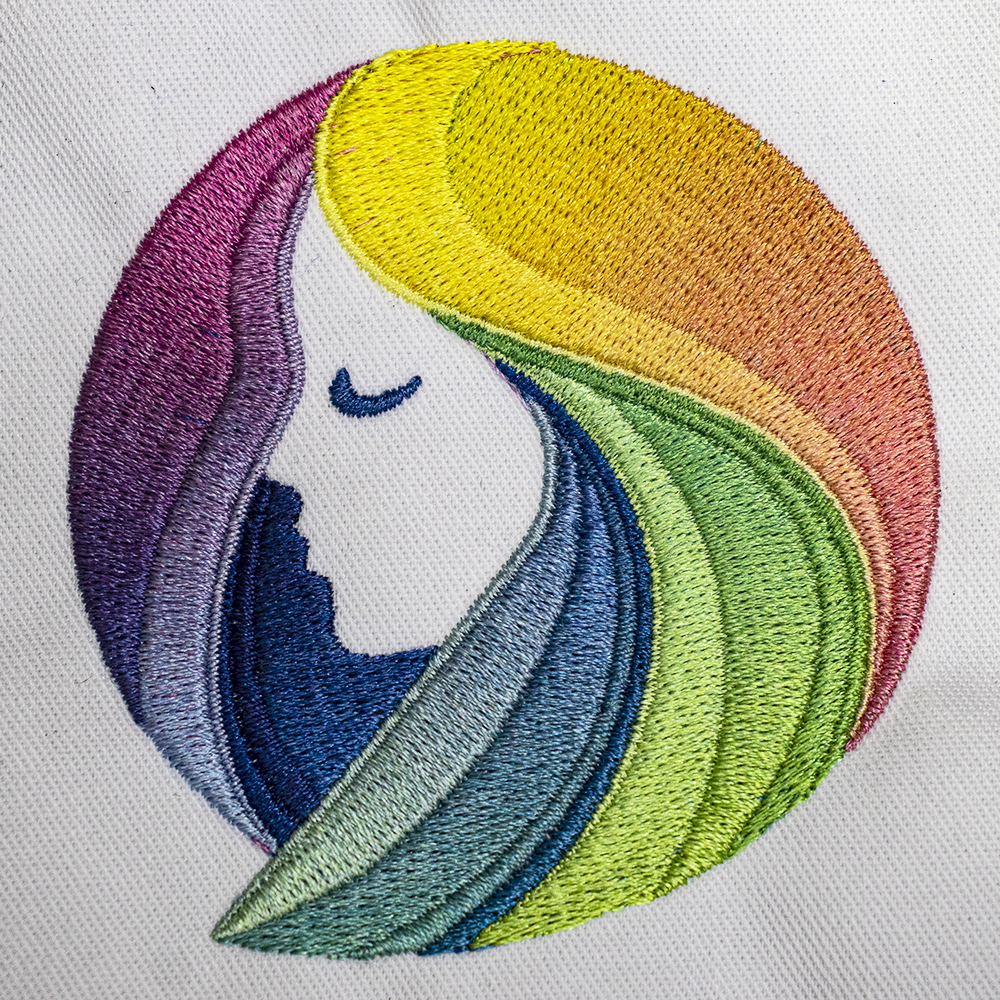 Woman Coloreel embroidery design Cre8iveskill