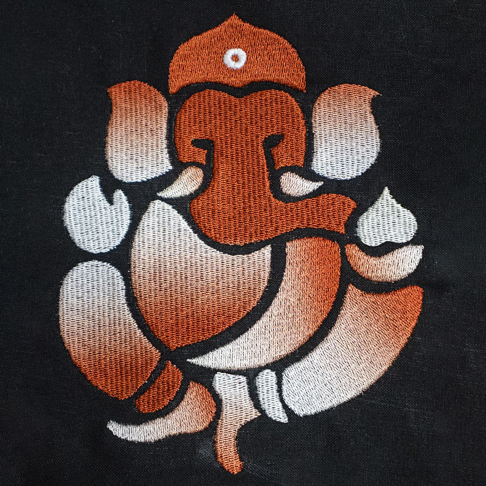 Ganesha Coloreel Embroidery design sew out at Cre8iveSkill
