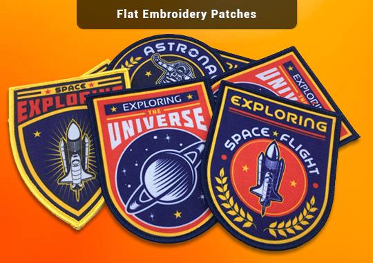 Flat embroidery Patches