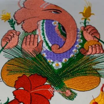 Embroidered Photo Frame of Ganesha | Home Decor | Cre8iveskill