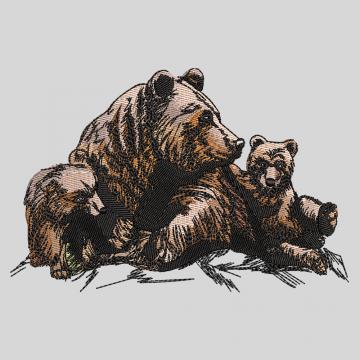 Digitized Embroidery DesignBear Family | Cre8iveSkill