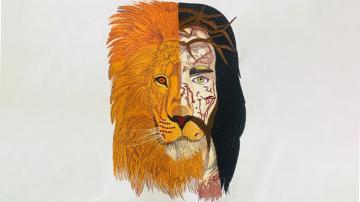 Lion And Jesus Quality Machine Embroidery Design | Cre8iveSkill