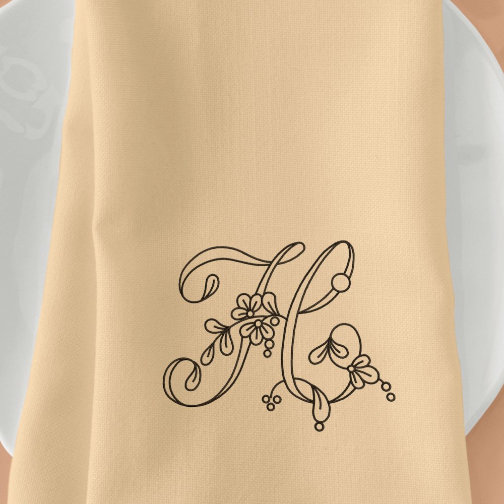 monogram logo digitizing