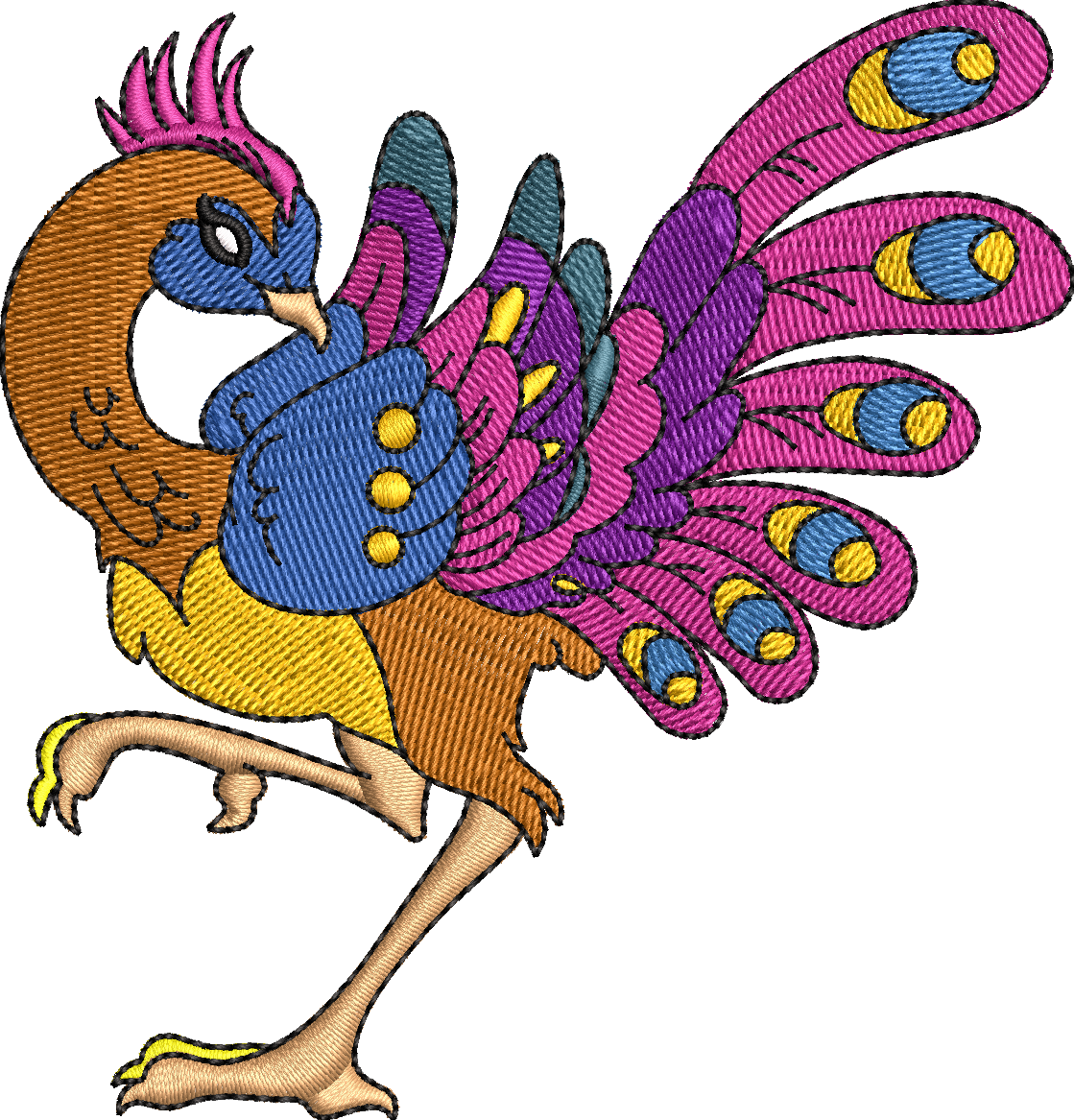 Peacock Embroidery Design