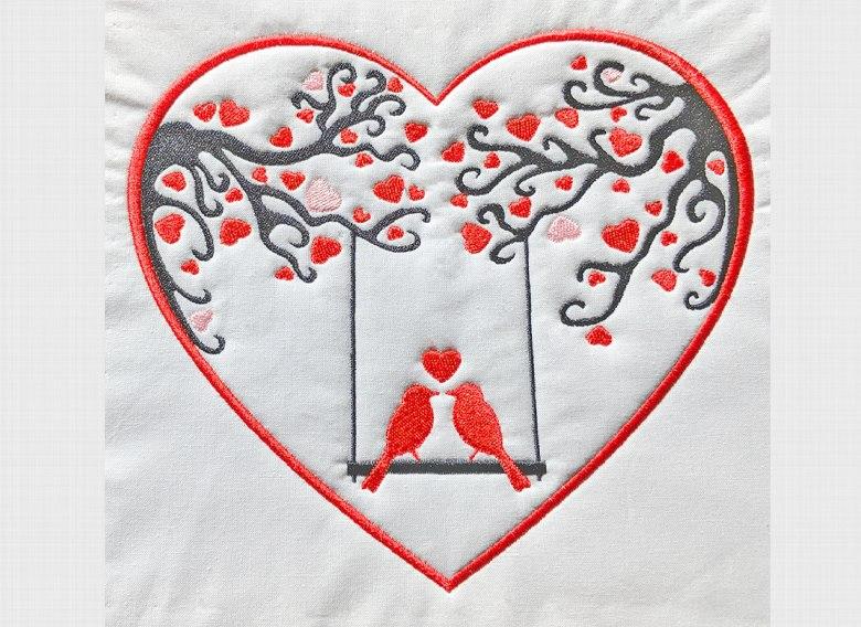 embroidery digitized heart