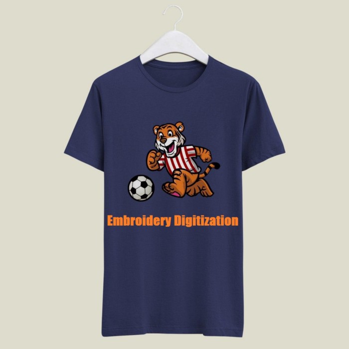 tiger embroidery digitization